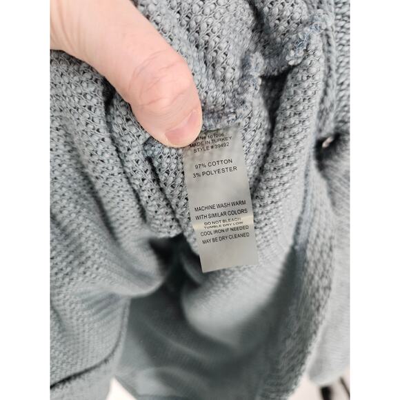 Soft Surroundings Womens Sz 1X Snap Front Boyfriend Shacket Light Blue Cotton - Picture 4 of 5